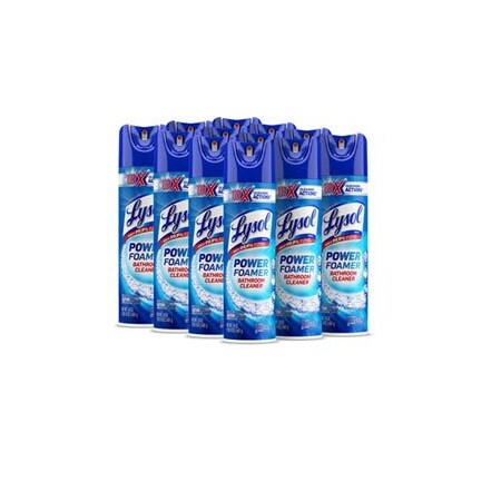 Reckitt Benckiser LYSOL, Power Foam Bathroom Cleaner, 24oz Aerosol, 12PK 02569CT